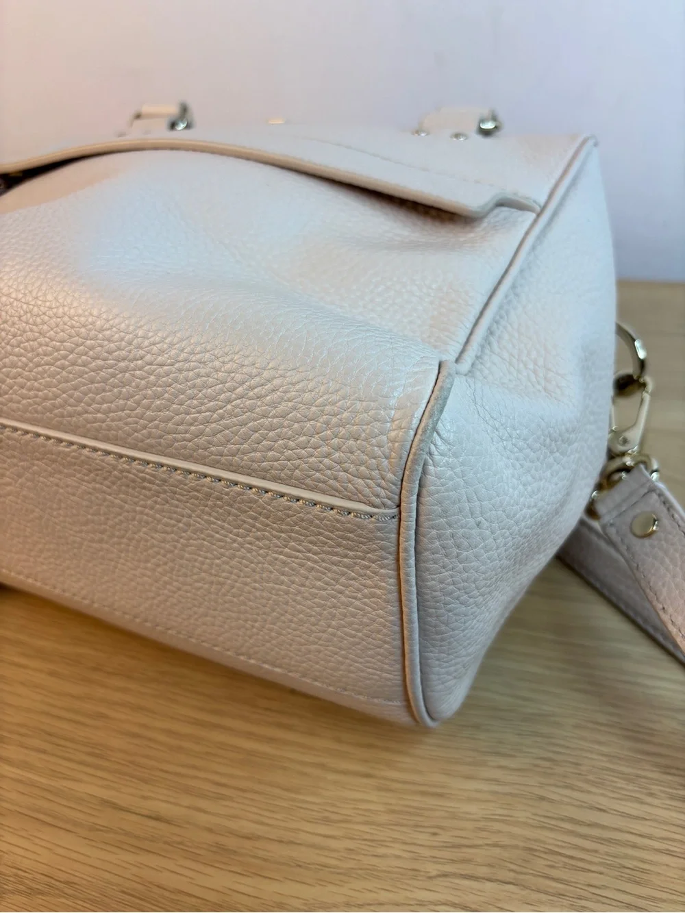 Kate Spade Grant Park Hadley Cream Pebbled Leather Satchel